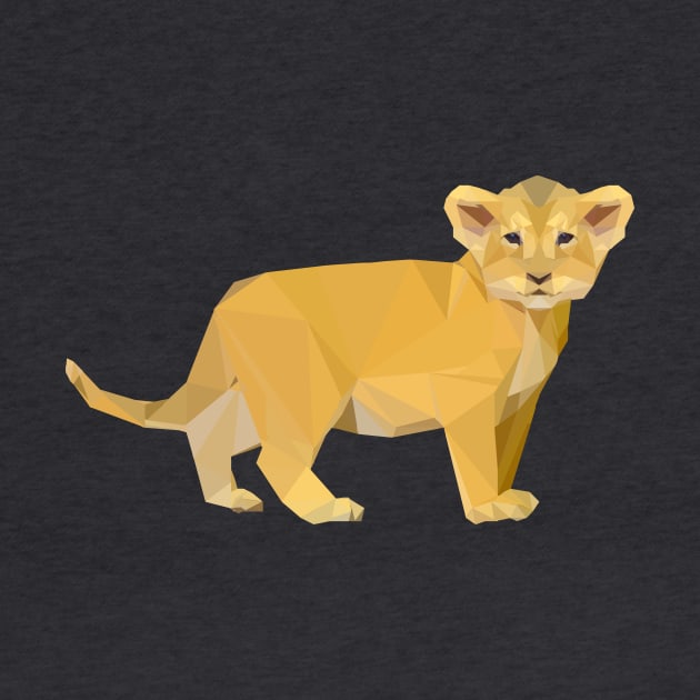 Adorable Lion Cub Triangular Design by PatrioTEEism